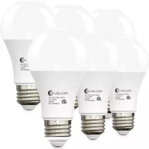 에벨러 A19 LED 전구 100와트 상당의 2700K 소프트 화이트 효율 13W 1500루멘 E26 베이스 밝은 비디밍 가능