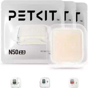 PETKIT N50 냄새 제거기 2.0 PuraMax 및 2 셀프 클리닝 고양이 쓰레기통 전용 자동 화장실 제어 3팩