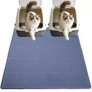 TCECDM 47인치 x 35인치 초대형 고양이 깔때기 매트 여러 마리 위한 튼튼한 방수 박스 바닥 점보 실리콘