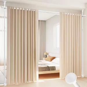 방 칸막이 분리를 위한 드릴 커튼 로드 없음 4-10피트 H 28-70인치 W 조절 가능한 헤비 듀티 바닥부터 천장