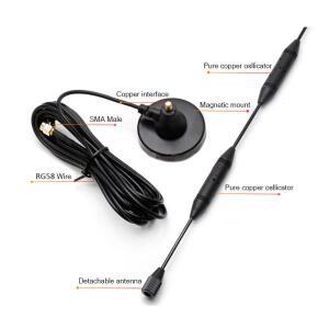 4G Lte 야외 안테나 신호 부스터 와이파이 공중 SMA 수 커넥터 3미터 연장 케이블 RG58 700-2700MHz 40dBi