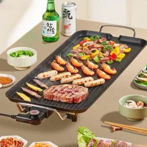 전기 그릴 캠핑용 분리형 불판 고기불판 바베큐 구이 전기그릴 가정용 멀티쿠커 팬 무연