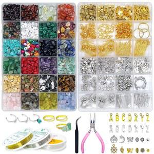 Yogorios 주얼리 제작 키트 - 1760 PC 크리스탈 비즈, 800 소견서, DIY 팔찌, 귀걸이