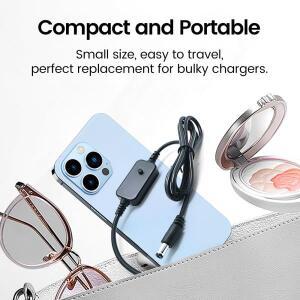 60W USB C-DC 전원 부스트 케이블  충전 5V/9V/12V/15V/20V 어댑터 무선 공유기 TV용