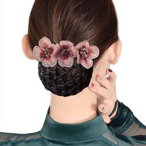 정장 면접 머리핀 꽃 그물 망 헤어 핀 집게 왕리본 비녀 올림머리 진주 서효림 한복 장식