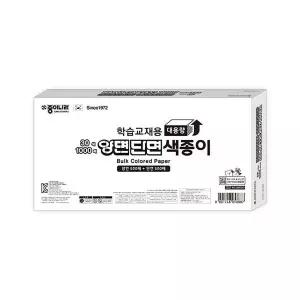 종이나라 대용량 학습교재용 양면단면색종이 30색 1000매 15x15cm 1개 2400299 J