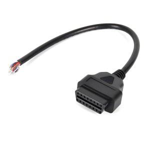 YYTQP 16 PC OBD OBDII OBD2 암컷 커넥터 자동차 진단 연장 케이블 코드 1피트 30 암컷 피그테일 고정 와이어 열기 블랙