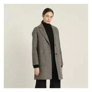 BCBG 비씨비지싱글버튼 체크 핸드메이드 코트 B5DAH830 941154