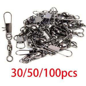 30 50 100pcs 낚시 베어링 잉어 스포츠 미끼 도구 보트 태클 인터록 액세서리 용품