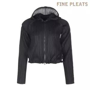 [피네플리츠](강남점)[FINE PLEATS] 피네 플리츠 후드 집업 점퍼 블랙
