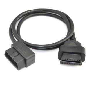 IKKEGOL 3피트 100 OBD II OBD2 직각 16핀 자동차 남성 여성 연장 케이블 진단 코드 어댑터