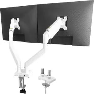 XEVKZO 듀얼 모니터 암 최대 34인치 곡면/평면 암당 22파운드 VESA 마운트 75x75 100x100mm C-클램프 및