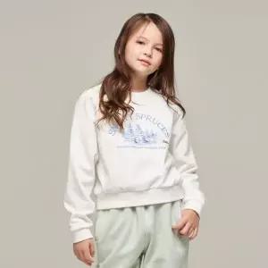 매장정품 내셔널지오그래픽 NATIONAL GEOGRAPHIC KIDS K244GSW910 크롭 맨투맨 (기모) WHITE 5006350412 70