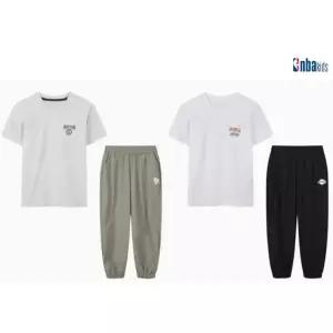 [롯데백화점]엔비에이 NBA키즈 팀 어센틱 반팔 우븐스트레치 팬츠 세트 K262ST020P