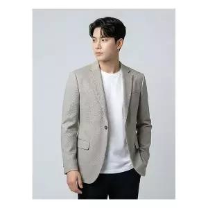 BY파크랜드베이지 져지 셋업 자켓-A1KC2310155A