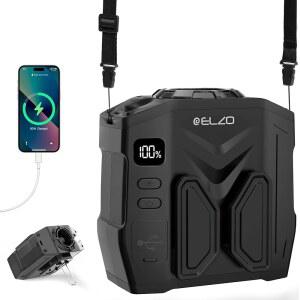 ELZO 허리 선풍기 휴대용 벨트 용 선풍기에 장착된 10000mAh 클립 5단 속도 16 000 최대 41시간 작업 시간