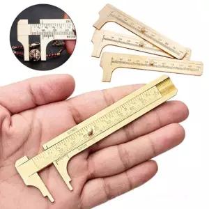 미니 버니어 캘리퍼스 황동 미터법 제국 MM 인치 DIY 구경 슬라이드 LE 소형 공예 B 0 80mm Dual scale