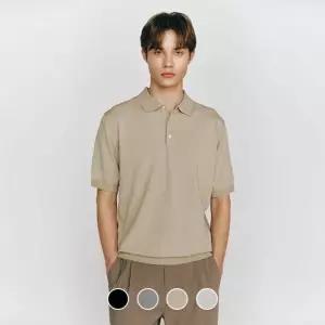 폴로넥 반팔 니트 스웨터 10055521/055521 404185 컨셉원