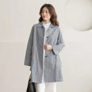 내추럴포엠 고방체크트렌치 중년여성 데일리 코트 -RCO2603007-1281367