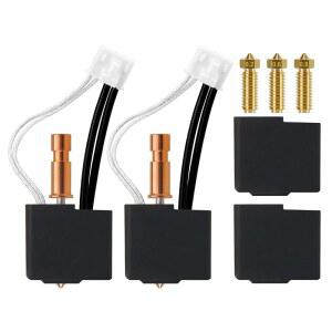 TMYPN 2PCS 4MM 3D 프린터 Kobra 교체용 케이스 프린트 핫엔드 8mm 익스트루더 3개 키트 핫엔드 커버 추가 2팩 황동 S1 노즐 실리콘 업그레이드된 콤보