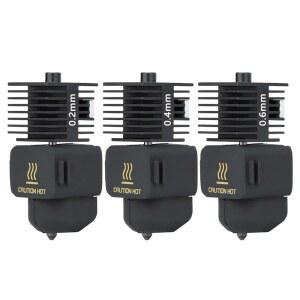 3팩 A1 미니 A1 핫엔드 프린트 엔드 노즐 경화 고온 압출기 4mm 프린터 6mm 양말로 키트 사용 실리콘 3D 교체용 실험실 업그레이드 2mm 커버 강철 밤부