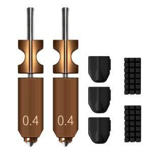 플래시포지 AD5X 3D 프린터 핫엔드 히팅 와이퍼 통합 4MM 2개 실리콘 양말 노즐 3Pcs 블록 어드벤처 키트 구성품 2Pcs 액세서리 5X