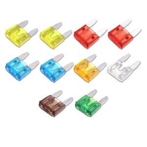 PACLVIO 10PCS 자동차 퓨즈 구색 키트 10A 25A 모터사이클 15A 블레이드 20A 트럭 표준 교체 5A RV 보트용 30A