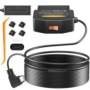 대시 카메라용 OBD2 OBD 전원 케이블 5V Type 스위치 보호 24시간 기능이 어댑터 저전압 있는 버튼과 USB 가지 to 충전 감시 3A OBDII 12 36V 모드 하드와이어