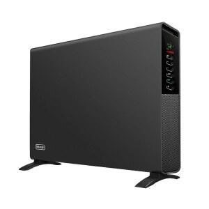 DeLonghi 컨벡션 패널 히터 풀룸 콰이어트 타이머 HCX9115E 쉽게 절약 빠른 에너지 1500W 그레이 분배 히터는 휴대용 전기 독립형 장착되어 벽에 아스팔트