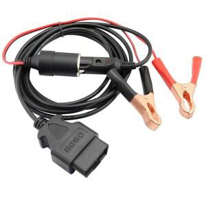 OL EN 10피트 OBD II 차량 연장 메모리 12V 공급 전원 클립온 세이버 비상 라이터 ECU 소켓 배터리 케이블 악어