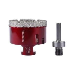 ONEGOTOOL 11 16인치 68mm 다이아몬드 도자기 드릴 u201D 11 코어 앵글 나사산 콘크리트 생크용 화강암 석조 그라인더용 비트 세라믹 육각 대리석 타일