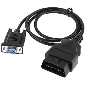 OBD II 16핀 남성용 DB9 RS232 스캐너용 진단 라인 어댑터 자동차 자동차 1M 케이블 연장 커넥터