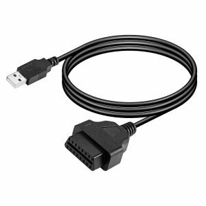 CERRXian 3피트 OBDII 케이블에서 USB까지 OBD2에서 전원을 케이블 USB GPS와 차량 같은 연결 장비에 사용됨 공급하는 전원