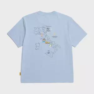 내셔널지오그래픽 N252UTS992 COOL MAX 월드맵 베이직핏 반팔 티셔츠 STONE BLUE 3157997 318839