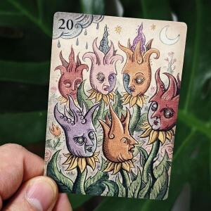 Deviant Moon Lenormand 96cm Della Luna 클래식 데크 36 PCS 오라클 카드 350GSM 양면 양각 용지에 인쇄