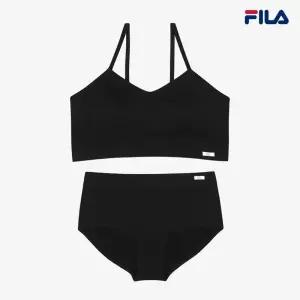 [휠라] 심리스 포근 캐미솔 블랙 세트 (FI4ITG1101FBLK2SKU)