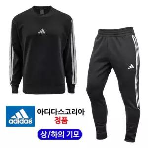아디다스코리아정품 3S 맨투맨+팬츠 기모 세트 (JE6304-HS3611) 상하 트레이닝복 츄리닝 운동복