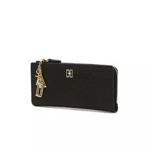 닥스 DAKS WOMENS ACCESSORIES 블랙 DD로고 소가죽 슬림 2단 장지갑 DCWA6E528BKDCWA6E528BK 131941