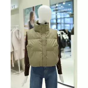 올리브데올리브 여성 레더 덕다운 숏 패딩 베스트 조끼 YL4XV970 508324