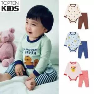 [백화점 홈쇼핑 정품] 탑텐 키즈 유아 레깅스 9부 바디수트 셋업 (MKG5UI3382)