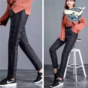 겨울패딩바지 겨울 방한용 여성 패딩팬츠 두툼한 오리털 바지