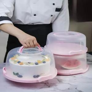 케이크 캐리어 일회용 휴대용 상자 디저트 디스플레이 홀더 보관 투명 머핀 돔 선물 컵케익