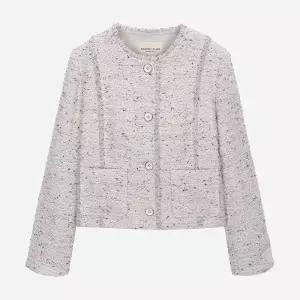 써스데이아일랜드 T262MJK135 네프사 라운드넥 트위드 자켓 NIU829 KMU264