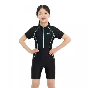 매장정품 ZETES 여아 스플래쉬 집업 반팔 3부 올인원 수영복 CREAM MINT G2i562