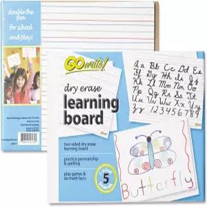 GoWrite! 드라이 이레이즈 학습지 3/4인치 x 3/8인치 1/4인치 11인치 8-1/4인치 5장 흰색(LB8511)