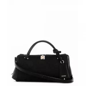 GUESS 여성용 Audrey 로고 스몰 걸프렌드 사첼, 블랙 로고, 원사이즈