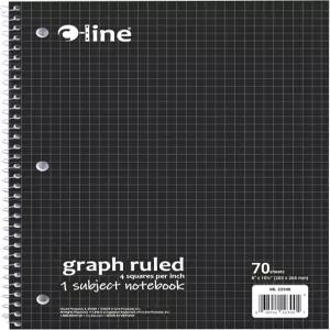 C-Line 1-주제 노트북 그래프 규칙 4 x 검은색(22300)