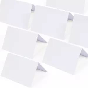 테이블 세팅을 위한 플레이스 카드 - 결혼식을 50개의 화이트 빈 텐트 이름 3.7인치 x 2.48인치 접힘