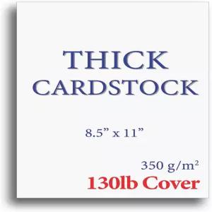엑스트라 헤비 듀티 130파운드 커버 카드 재고 - 밝은 흰색 산업용 잉크젯 및 프린터용 350gsm 17pt 두꺼운