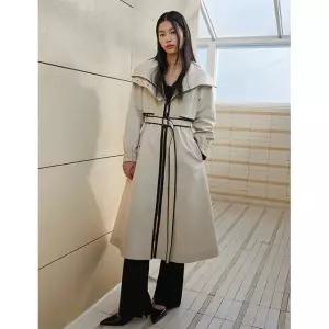 배색해리트렌치형롱점퍼 ER2TC800 DJ 1261799
